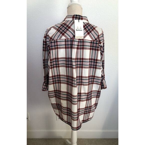 Barbour Oversized Plaid Button Down Shirt- US16 - Picture 4 of 6